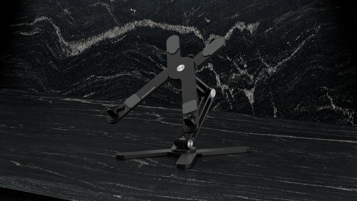 Screenmate DeskStand, viewed from the front at an angle