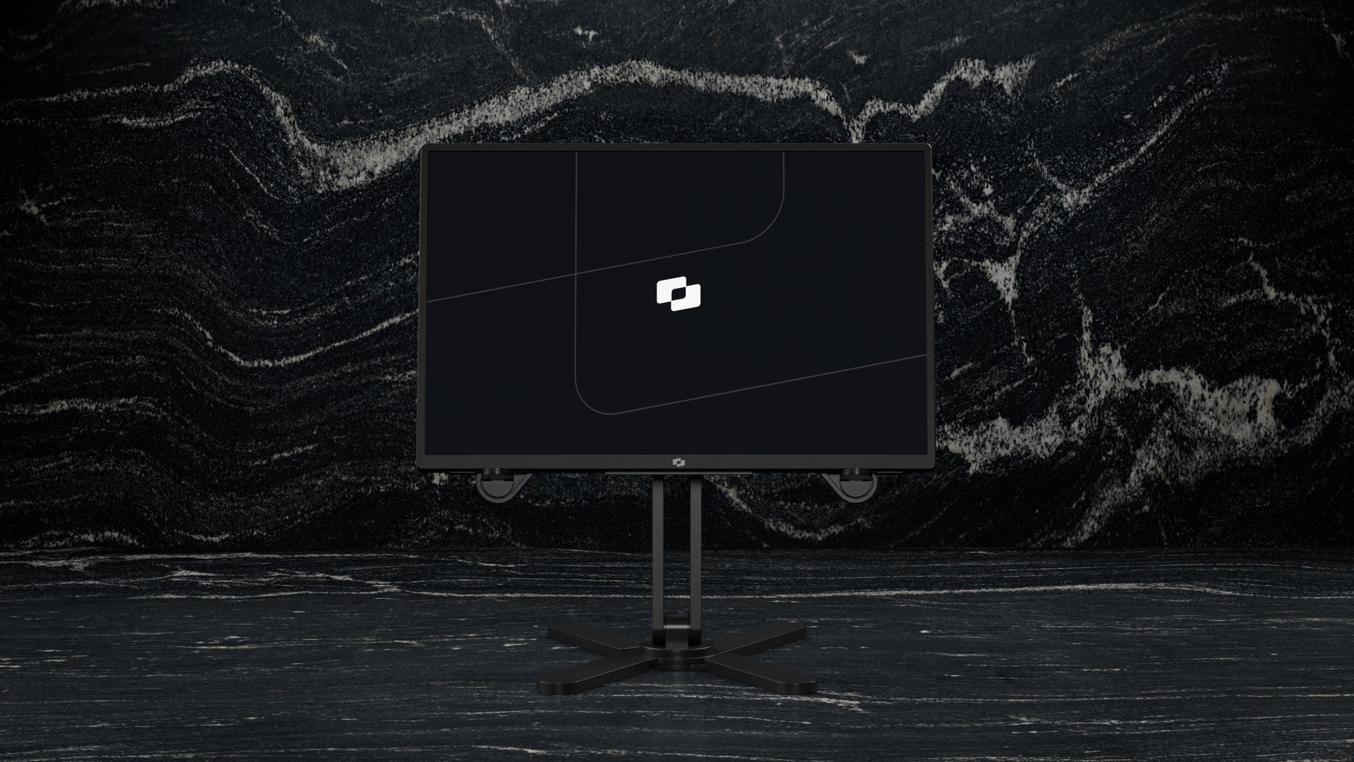 DeskStand with Screenmate monitor; monitor not included