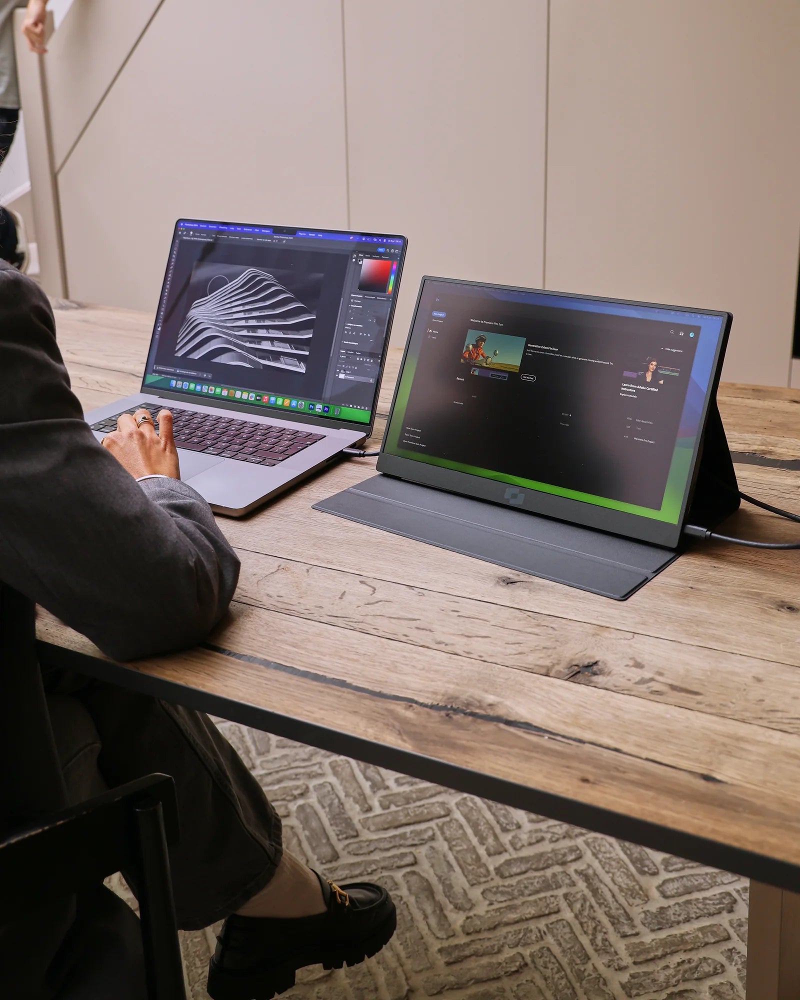Screenmate Lite als tweede werkblad naast een laptop